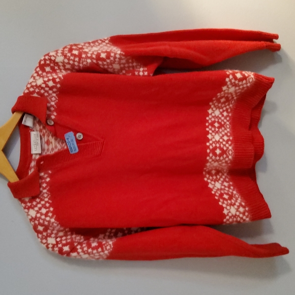 Nordstrom red holiday themed sweater top size small - Picture 1 of 7